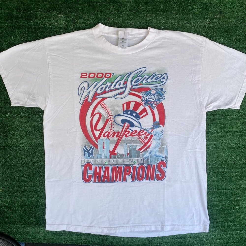 Vintage Y2K MLB New York Yankees World Series 2000 T-Shirt Subway Series XL
